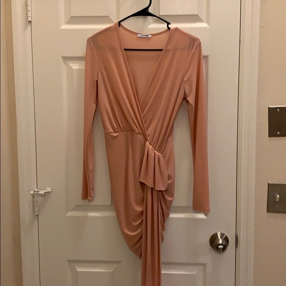 Asymmetrical pink dress